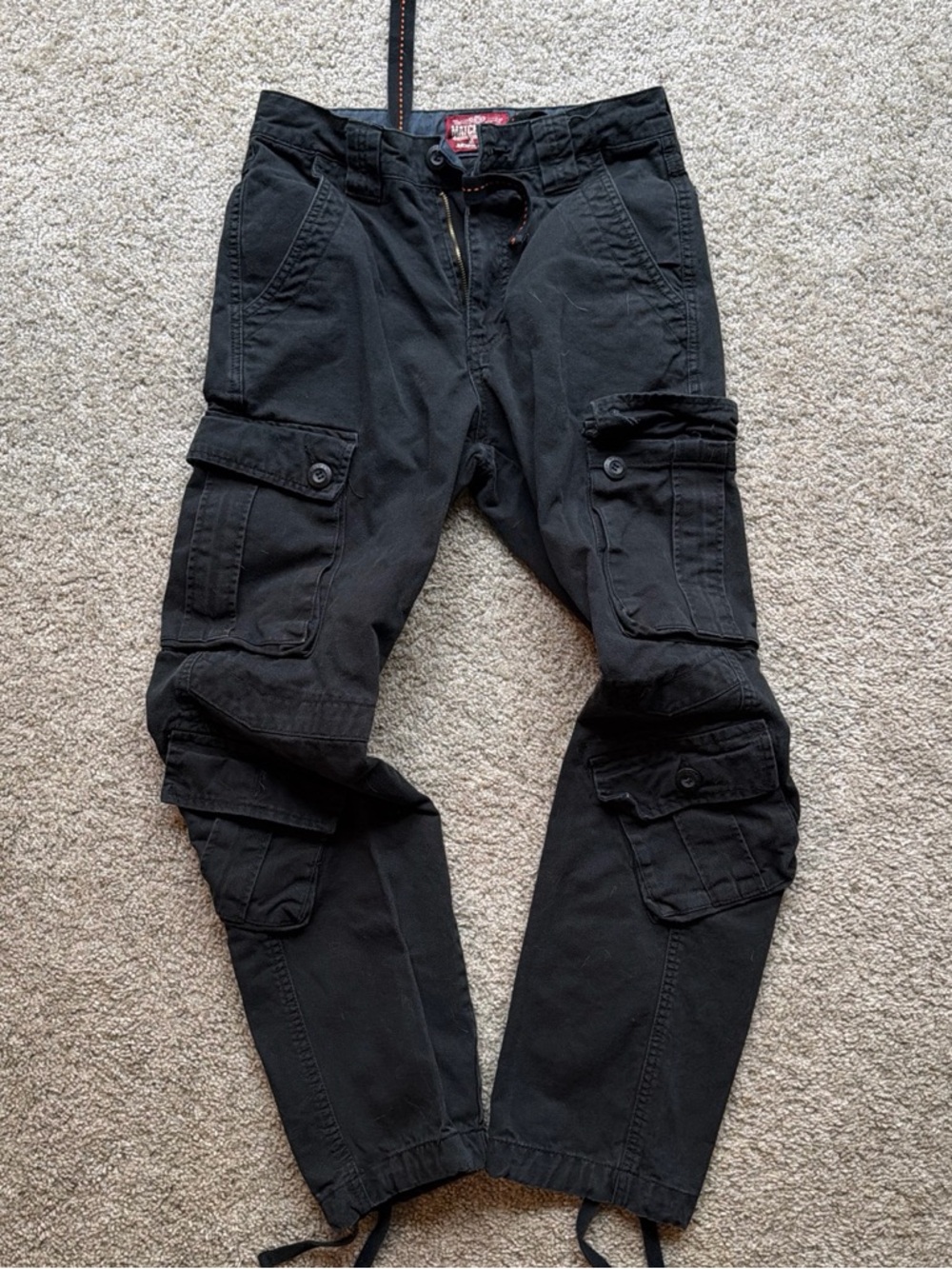 Matchstick Black Cargo Pants size 27